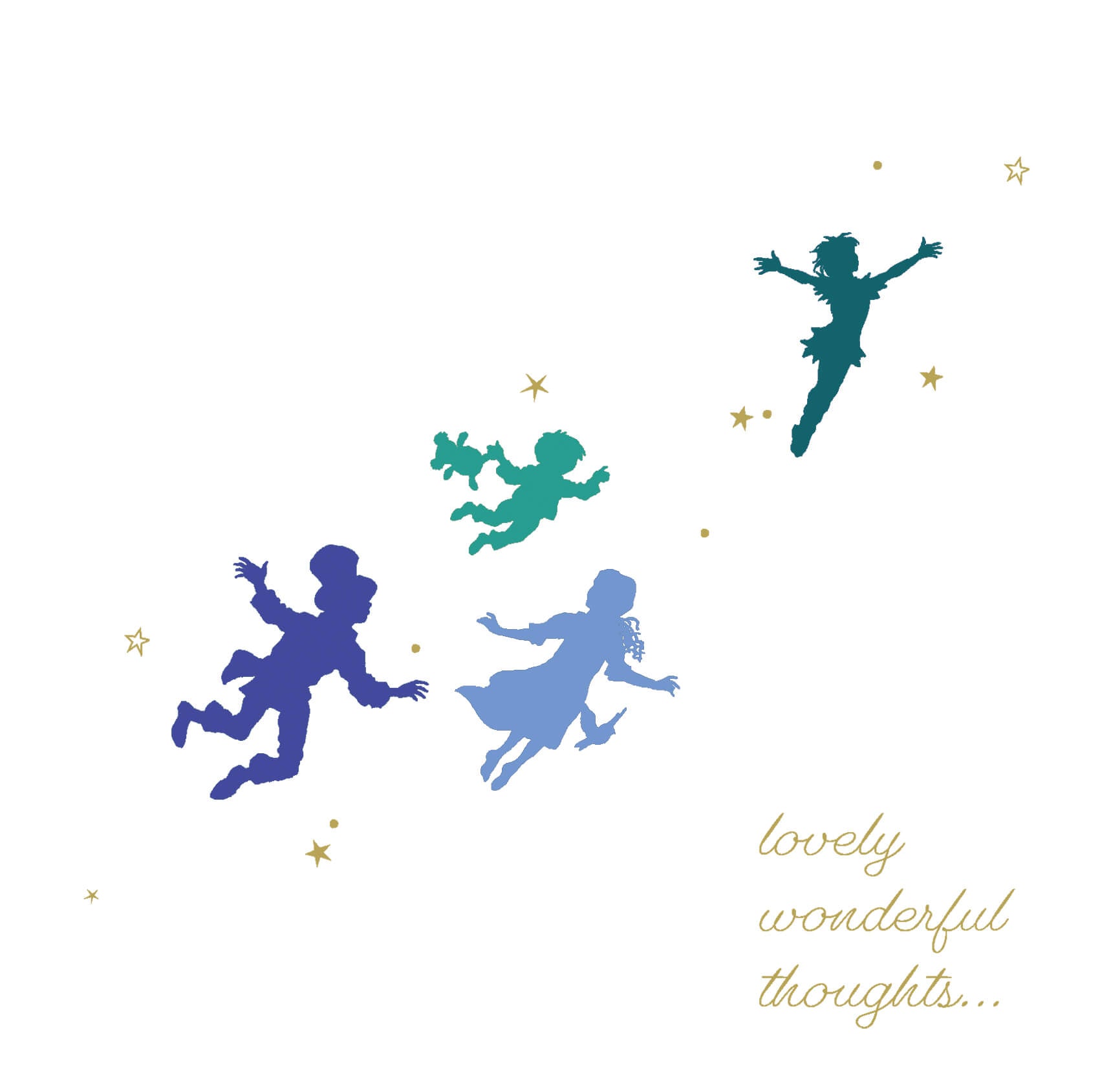Peter Pan lovely wonderful thoughts greeting card