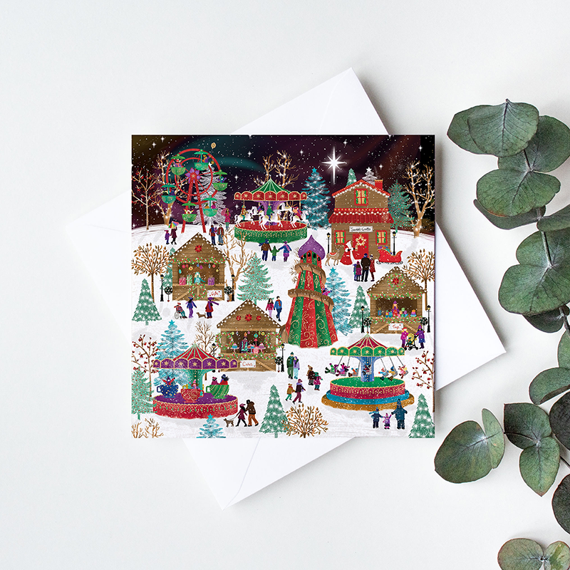 Illustrated_christmas_fair_filled_with_diverse_family_groups