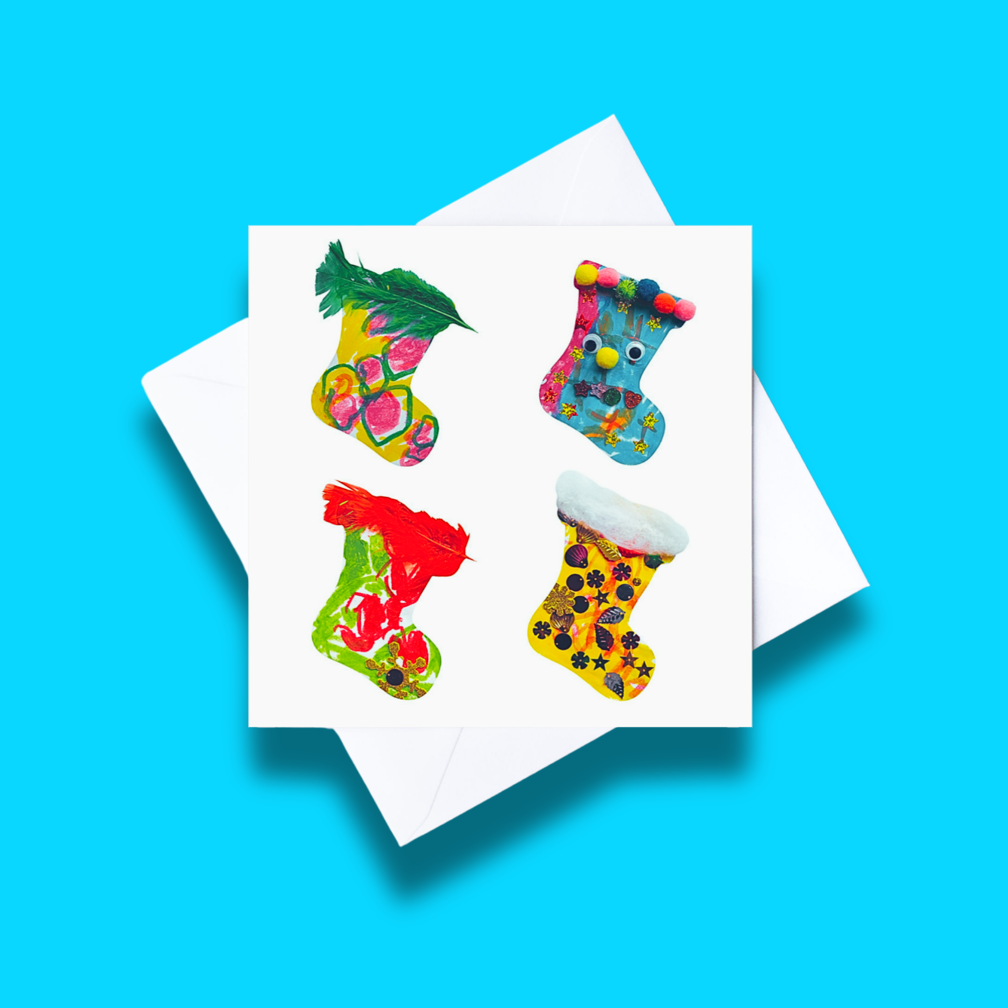 Destiny-Rae's Stocking Christmas Card (Pack of 10)