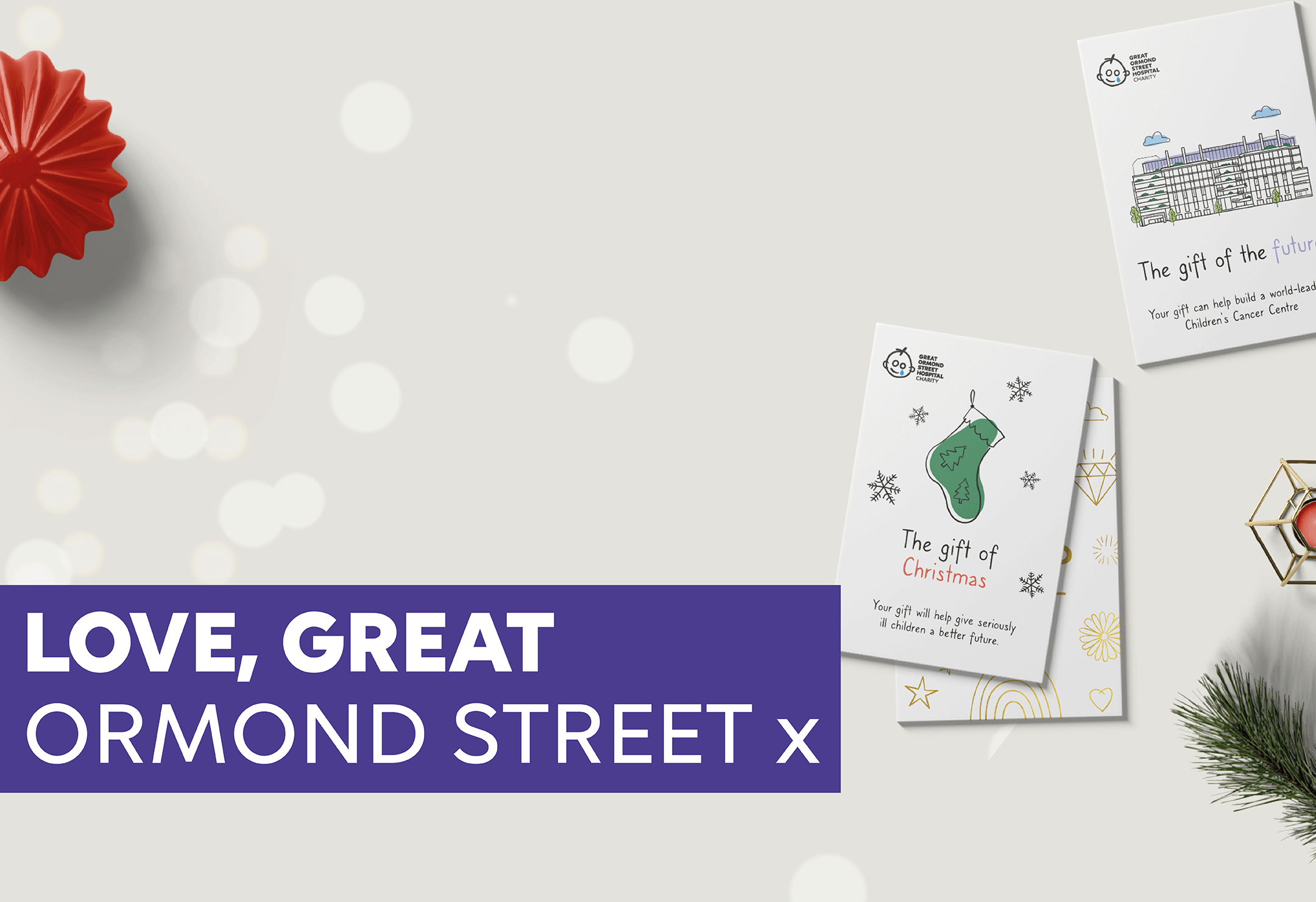Gosh_charity_love_great_ormond_street_gift_cards_on_christmas_background
