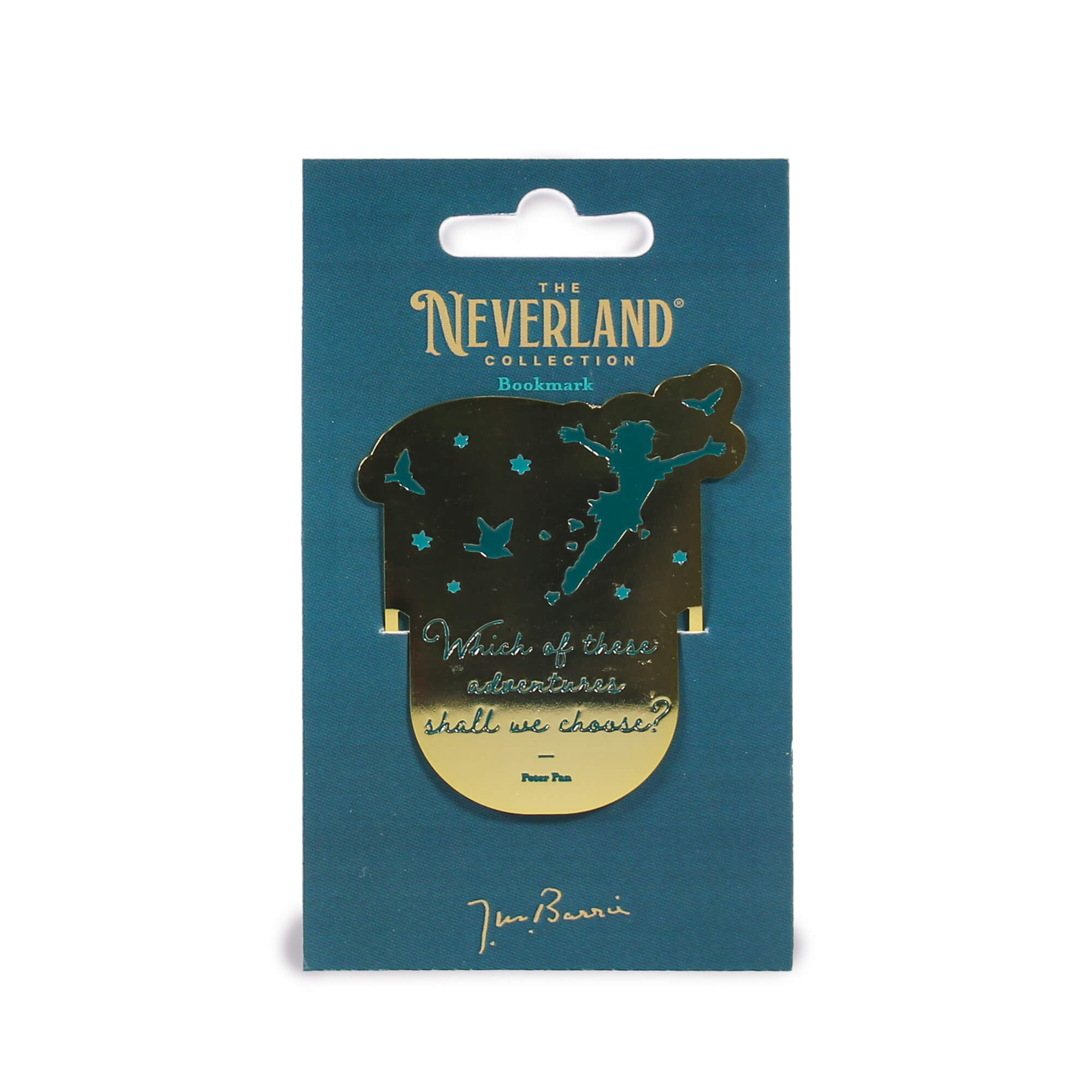 Which of these adventures should we choose quote metal peter pan bookmark with packaging
