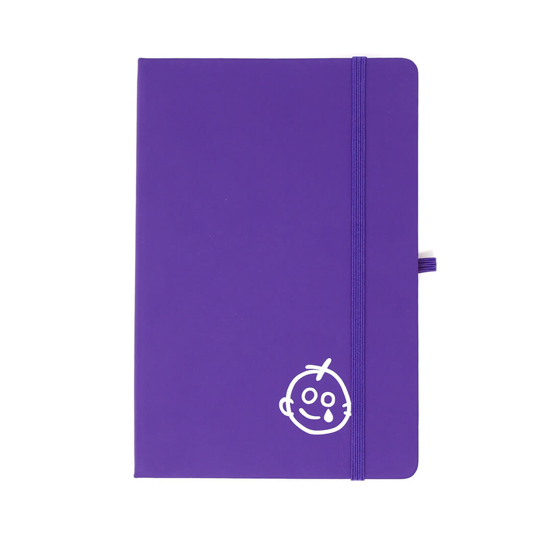 Purple_branded_charity_notebook_with_gosh_logo
