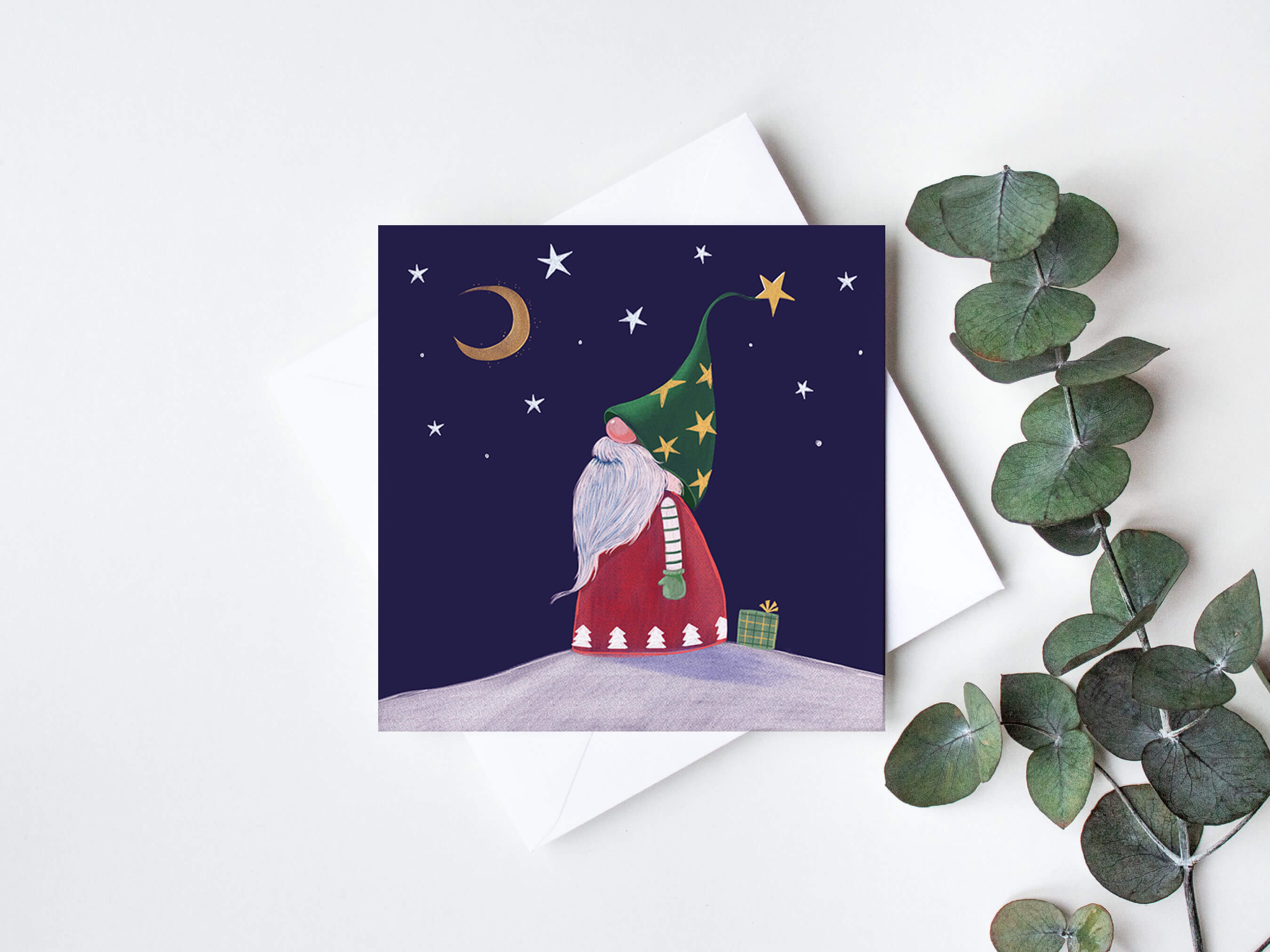 cute_charity_christmas_card_with_gonk_in_the garden