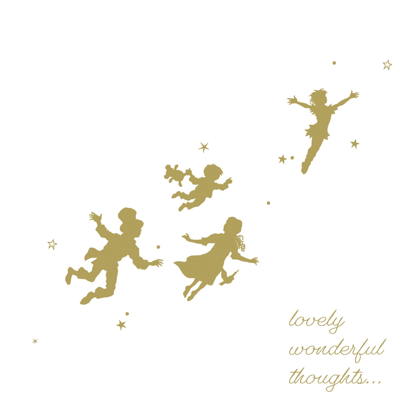 Peter Pan lovely wonderful thoughts greeting card